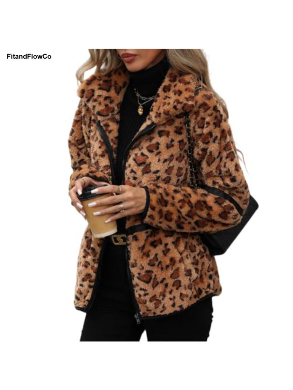 Sherpa Fleece Full Zip Jacket with Pockets Women's